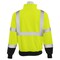Erb Safety Sweatshirt, Quarter Zip, Class 3, W379B, Hi-Viz Lime/Black, 4XL 63875